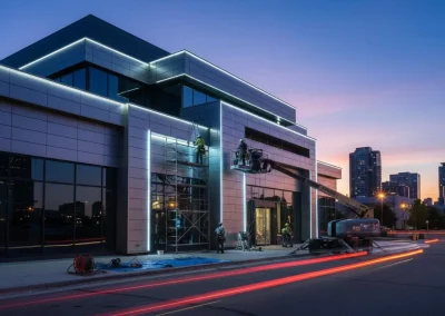 Installation-Rauchwarnmeldern-Notbeleuchtung-Ausenbeleuchtung-gewerbe